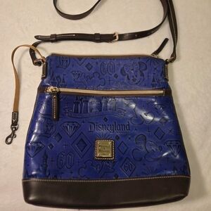 Disney Blue and Black Crossbody Bag with Gold Accents
